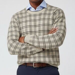 Vintage Liberty Sweaters Men's Check Print Sweater M Cotton 90s USA Preppy Work